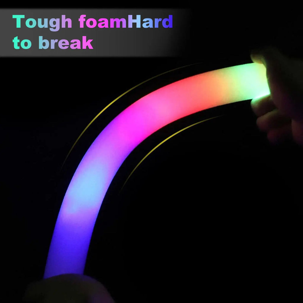 100Pcs LED Glow Sticks Bulk Colorful RGB Tube Dark Light for Party Or Camping And Hiking