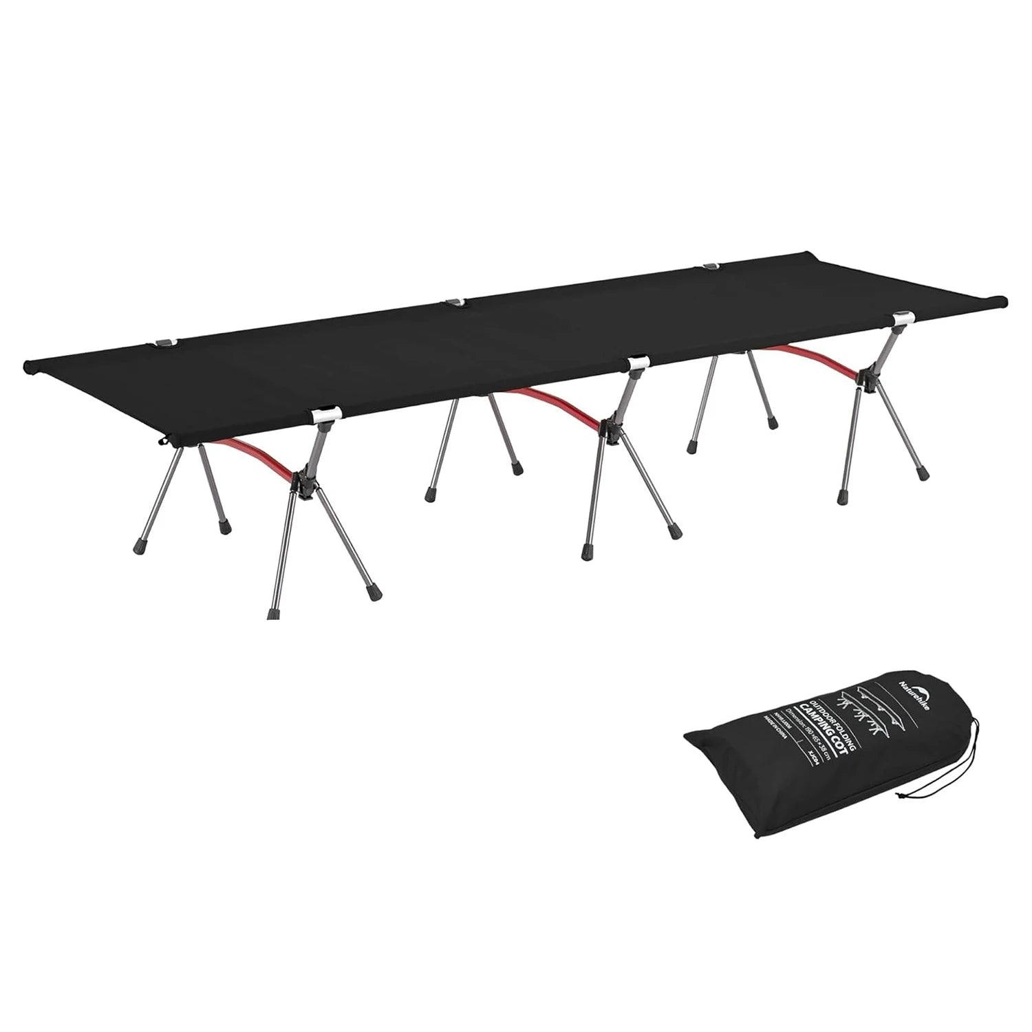Folding Camping Cot Height Adjustable Ultralight Backpacking Cot Portable Outdoor Travel Camping Bed Tent Bed