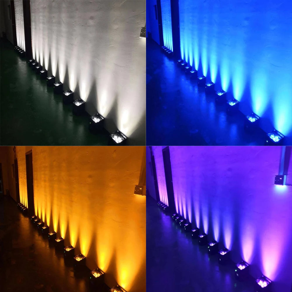 4Pcs/6pcs/8pcs Wireless Remote Control Wifi APP Smart LED Par 6x18W 6in1 RGBAW+UV Battery lamp
