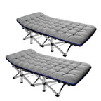 2PK XXL Camping Cot for Adults 900LBS  Oversized Folding Bed with Mattress Pad, Heavy Duty 1200D Oxford, Customized