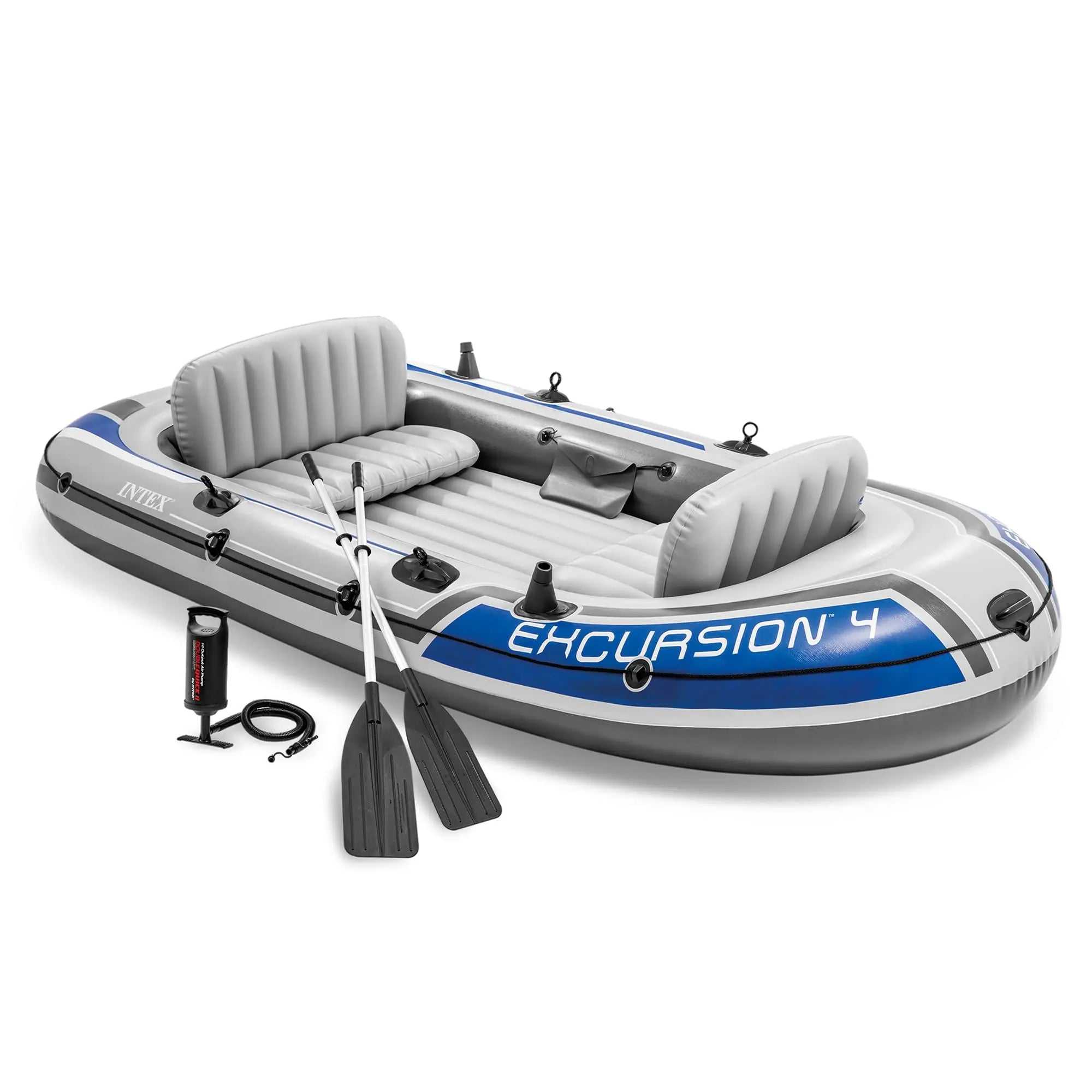 Inflatable Boat Set: Includes Deluxe 54in Boat Oars and High-Output Pump – Adjustable Seats