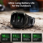Rugged Smartwatch for Men Military-Grade GPS Watch with Flashlight 5ATM Waterproof Health & Fitness Tracker