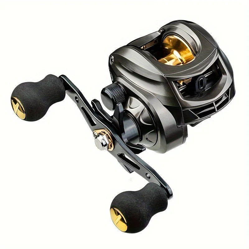 Integrated Ak Water Drop Wheel, Durable Stainless Steel Left and Right Hand, Interchangeable. Enhanced Type 7:2:1 Speed up to Resistance of 8kg For Salt and Freshwater Fishing