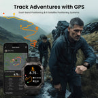 Advanced GPS Smartwatch for Men MIL-STD-810H Tough 5ATM Waterproof Integrated Flashlight & Health Tracking