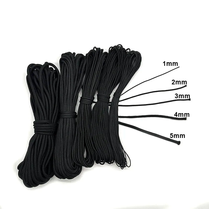 Paracord 1mm/2mm/3mm/4mm/5mm Diameter Parachute Rope Climbing Camping Survival Gear Parachute Rope Bracelet DIY Jewelry Findings