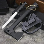 Camping Hand Axe and Survival Gear Lightweight Hatchet with Nested Serrated Wood Saw Knife and Magnesium Fire Starter Tool