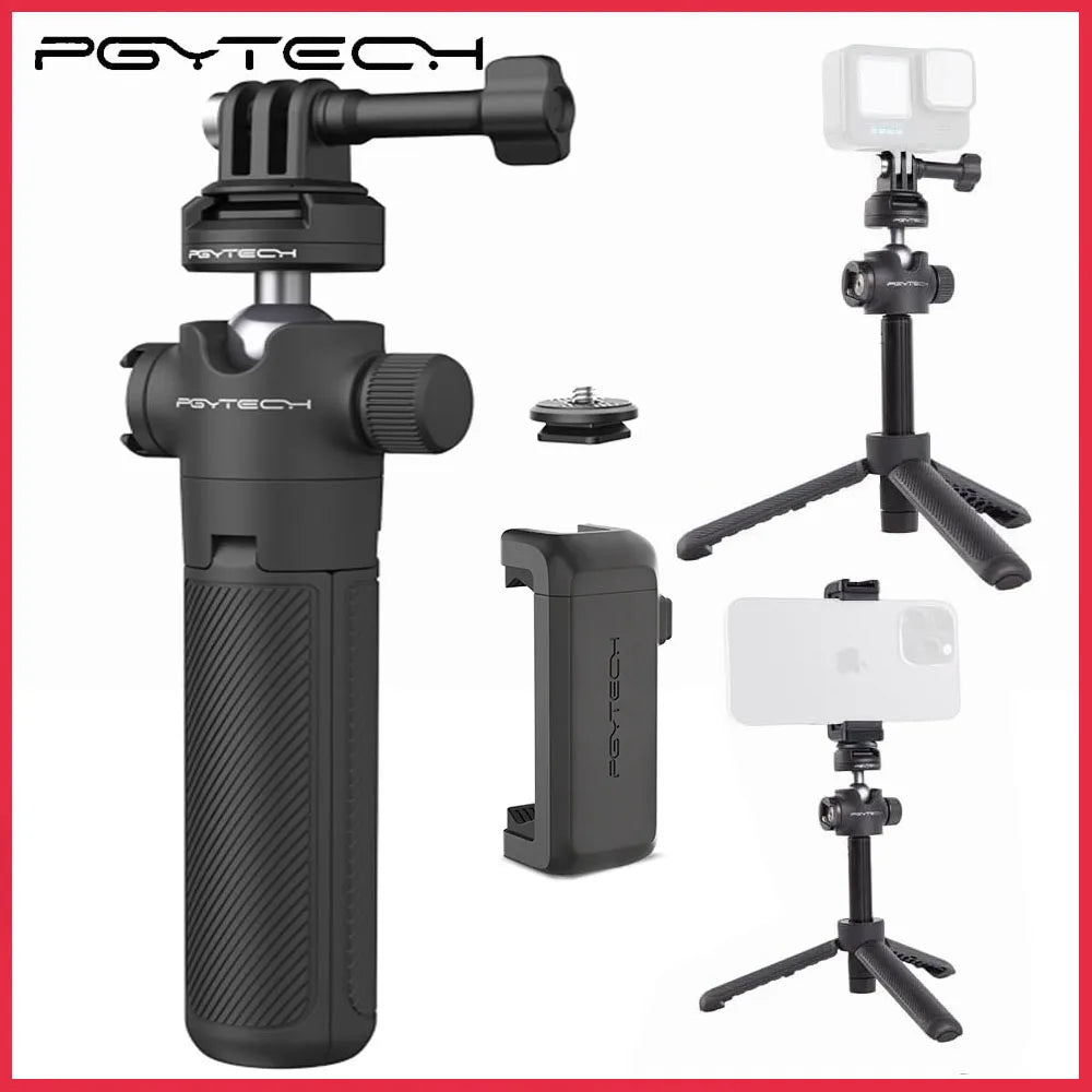 CapLock Extension Pole Tripod Selfie Stick with phone mount Set Fit Standard 1/4 Quick Release Action Camera Parts