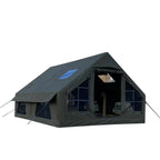 Large Luxury Inflatable Glamping Tent with Manual Hand Pump, Easy Setup 4 Season Anti-Snow Spacious Family Shelter, Weatherproof Air Tent for Outdoor Camping, Backyard Party & Wilderness Adventure