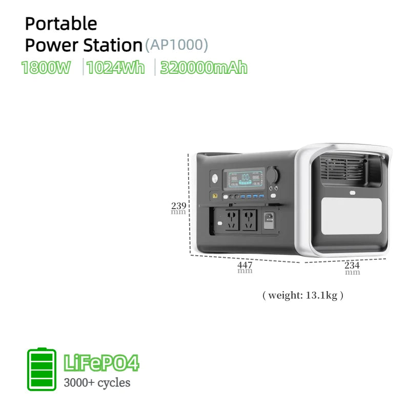Outdoor Portable Power Station/Generator 200W 500W 1000W 1800W 2400W 2600W For Camping RV-trip UPS For Starlink