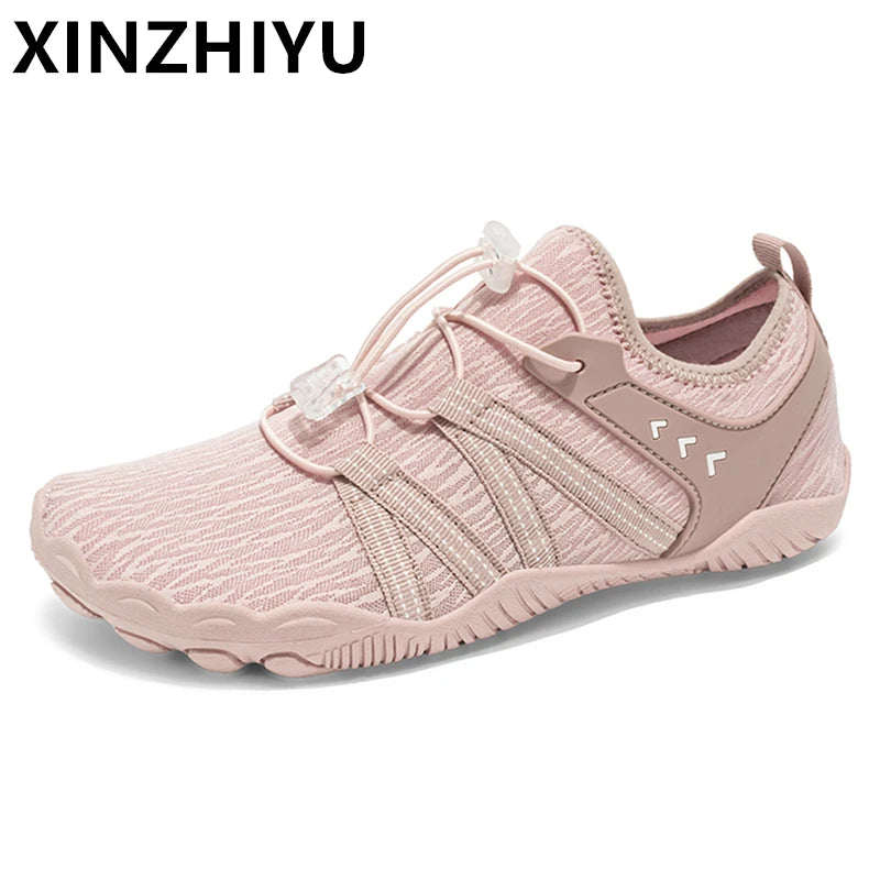 Women Water Shoes Five Fingers Barefoot Summer Upstream Wading Aqua Shoes Quick Dry Swimming Sneakers Lightweight Walking