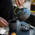 3PCS Cookware Set Pot Pan Kettle Set Portable Cooker Set For 2-3 Person With Mesh Bag For Camping Backpacking Outdoor Picnic