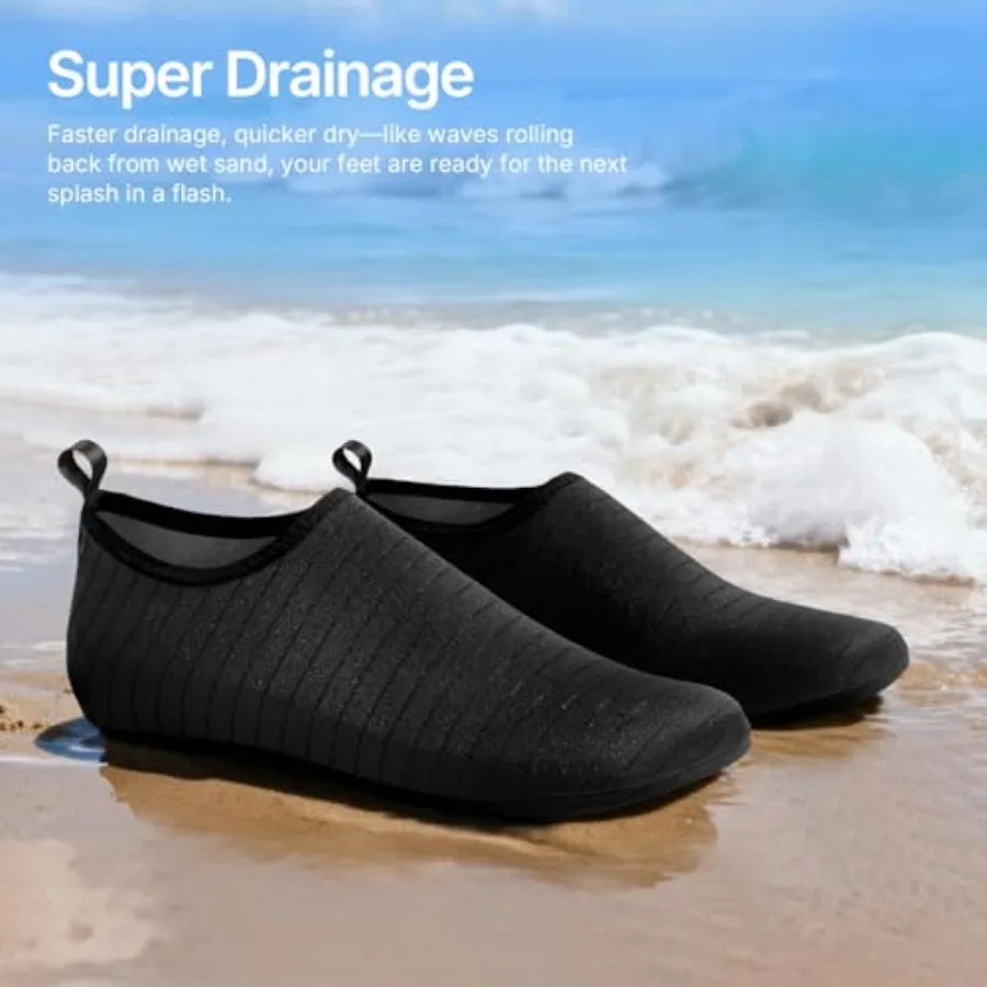Water Shoes for Women Men for Swim Pool Beach Camping Cruise Vacation Quick-Dry Aqua Socks Barefoot Yoga Travel Accessor