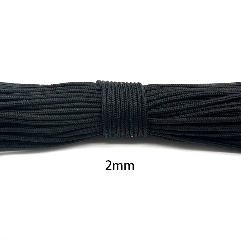 Paracord 1mm/2mm/3mm/4mm/5mm Diameter Parachute Rope Climbing Camping Survival Gear Parachute Rope Bracelet DIY Jewelry Findings