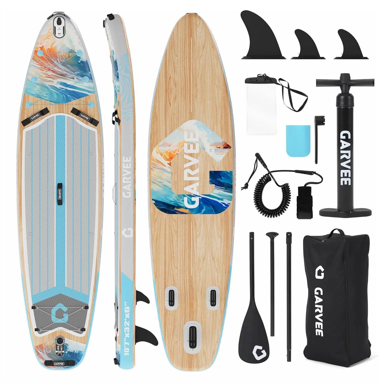 11ft  Inflatable Stand Up Paddleboard With Premium SUP Accessories,  450lbs Capacity, With Camera Mount