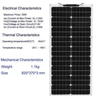 12V 50W, 19.8V 100W Flexible Photovoltaic Solar Panels, Battery Charger For Car, Boat, Camper, Campsite