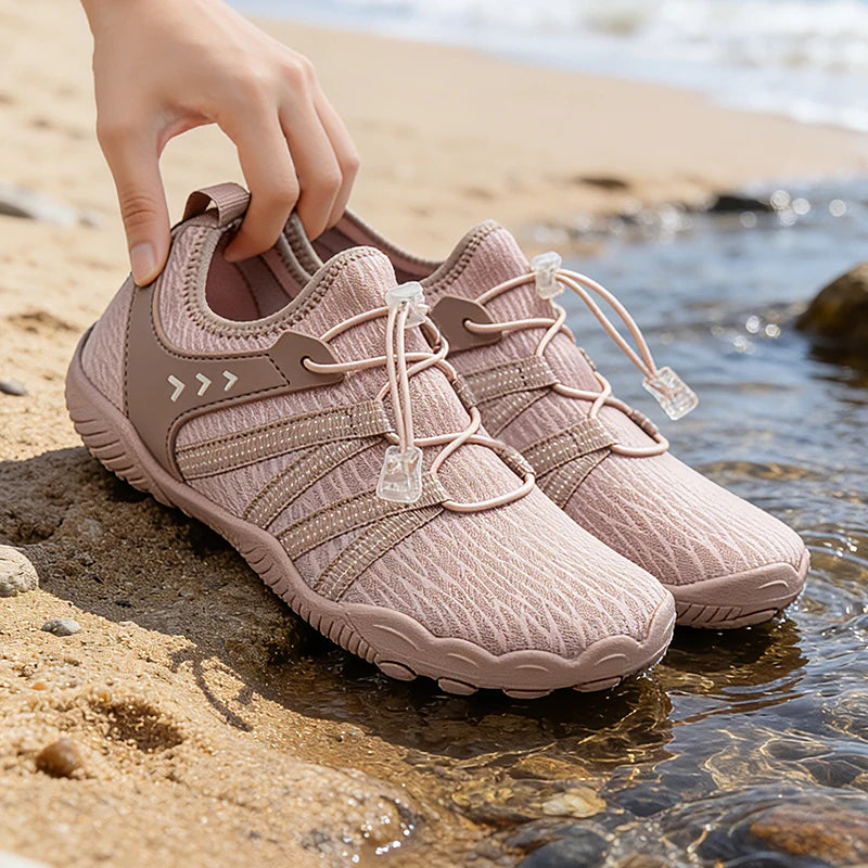 Women Water Shoes Five Fingers Barefoot Summer Upstream Wading Aqua Shoes Quick Dry Swimming Sneakers Lightweight Walking