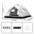 Small Silver Compact Auto-Tent - Quick 60-Second Setup Sunshade for 3-4 People, All-Weather & Portable