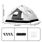 Small Silver Compact Auto-Tent - Quick 60-Second Setup Sunshade for 3-4 People, All-Weather & Portable