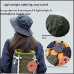 1PCWaterproof Fisherman Hat Can be Receivable Bag Basin Hat Summer Thin Quick-drying Outdoor Mountaineering Hat Men's Sun Hat fo