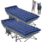 2PK XXL Camping Cot for Adults 900LBS  Oversized Folding Bed with Mattress Pad, Heavy Duty 1200D Oxford, Customized