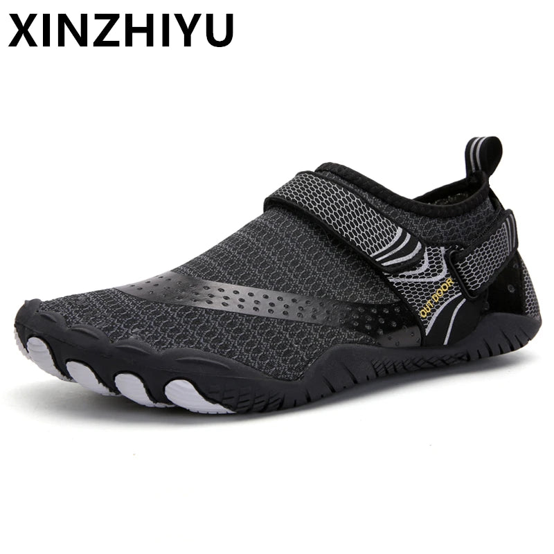 Mens' Water Shoes Quick Dry Non-Slip Five Finger Shoes For Wading, Swimming, Barefoot, Fishing or Boating. Lightweight Summer Aqua Sneakers