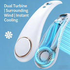 Mini Neck Mounted Fan Portable Bladeless Neck USB Rechargeable Air Cooler 5 File Speed Summer Sports Fan Outdoor Sports Fans