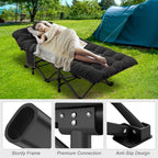 2PK XXL Camping Cot for Adults 900LBS  Oversized Folding Bed with Mattress Pad, Heavy Duty 1200D Oxford, Customized