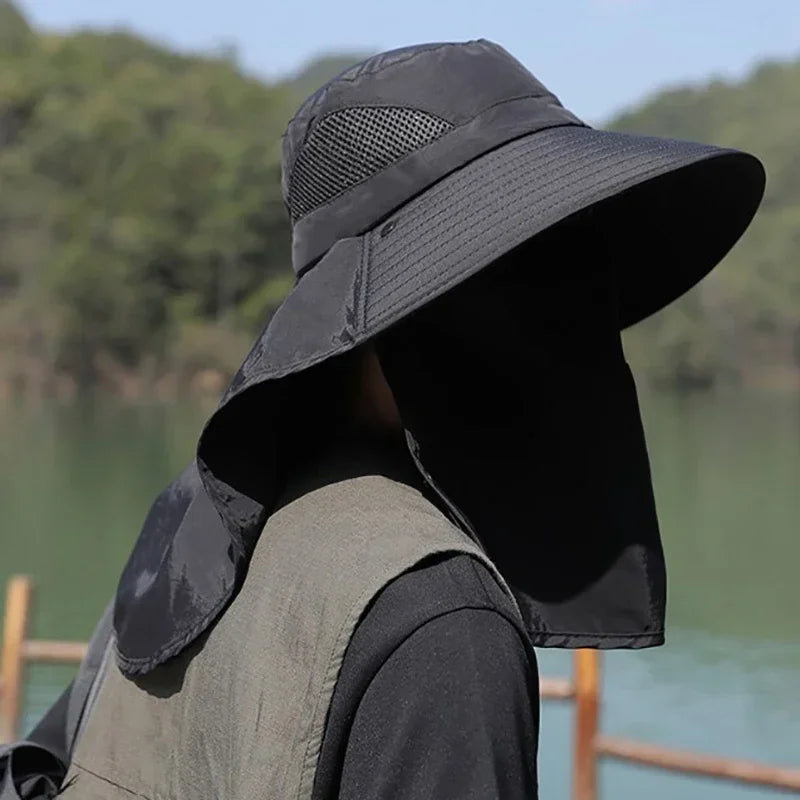 Summer Sun Hats With UV Protection For Outdoors,  Hunting, Hiking & Camping With Visor And Neck Flap For Men & Women.