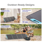 200W Portable Solar Panel, IP65 Waterproof Foldable Solar Panel Power Backup, Solar Charger for Power Station RV Camping