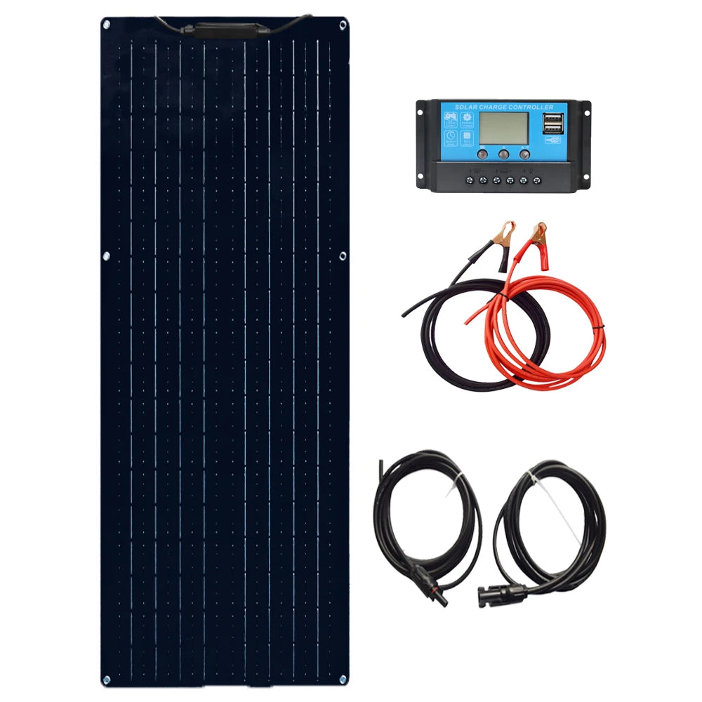 12V 50W, 19.8V 100W Flexible Photovoltaic Solar Panels, Battery Charger For Car, Boat, Camper, Campsite