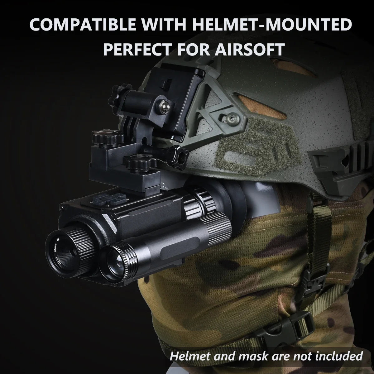 Helmet Night Vision Monocular Long-Distance Infrared 5X Zoom 1080P Digital Hunting Night Vision Goggles Telescope