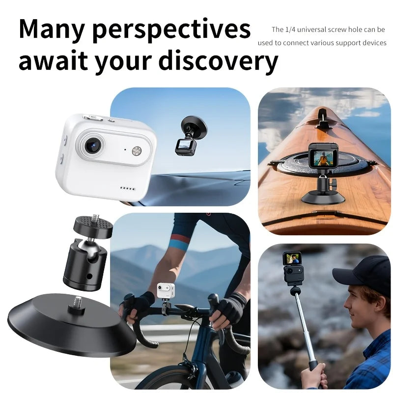 32GB 4K HD Flip Screen Thumb Camera Action Camera | Outdoor Recording, VLOG Cycling Camcorder, Anti Shake Flip Screen Panoramic Travel Shooting, Large Wide-angle First Person View Recording Camera, USB Charging, Lightweight S