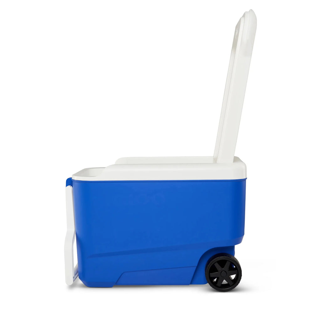 Wheelie Cool 38 QT Hard Sided Cooler with Wheels, Blue