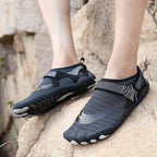 Mens' Water Shoes Quick Dry Non-Slip Five Finger Shoes For Wading, Swimming, Barefoot, Fishing or Boating. Lightweight Summer Aqua Sneakers