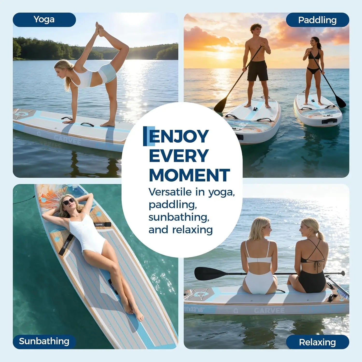 11ft  Inflatable Stand Up Paddleboard With Premium SUP Accessories,  450lbs Capacity, With Camera Mount