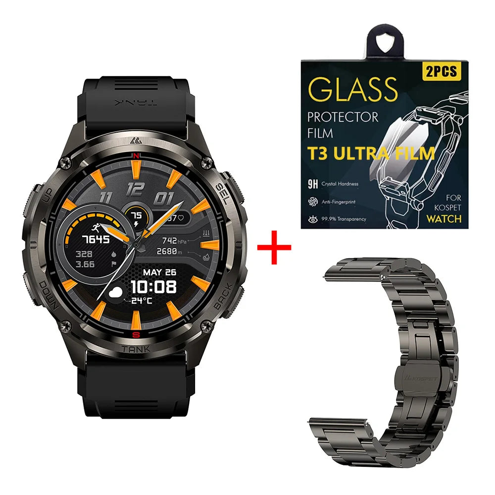 Ultra 2 GPS Smart Watches Men Compass Altimeter Barometric 5ATM IP69K Waterproof AMOLED Bluetooth Call Mens Watch