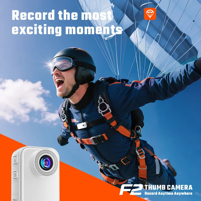 1.44-inch HD 1080p Thumb-Sized Action Camera for Kids, Outdoor Video Recorder, Mini Compact Action Camera with Memory Card