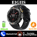 Smart Watch For Men With Bluetooth Calling & Full Touch Screen, Has Health Monitor For Heart Rate And Has Flashlight
