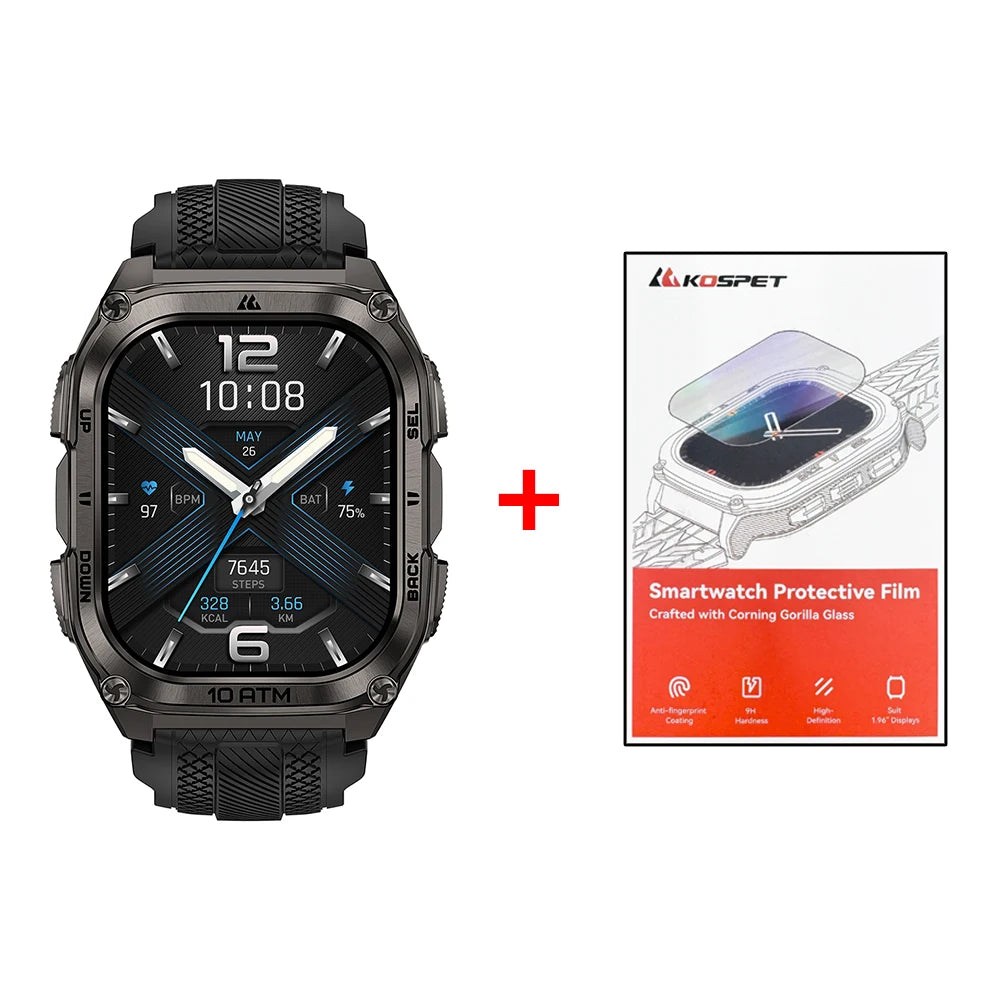 Smart Watch Stainless Steel 6-Sat GPS Offline Maps 10ATM Waterproof 45M Dive 24/7 Health Monitor for Android iOS