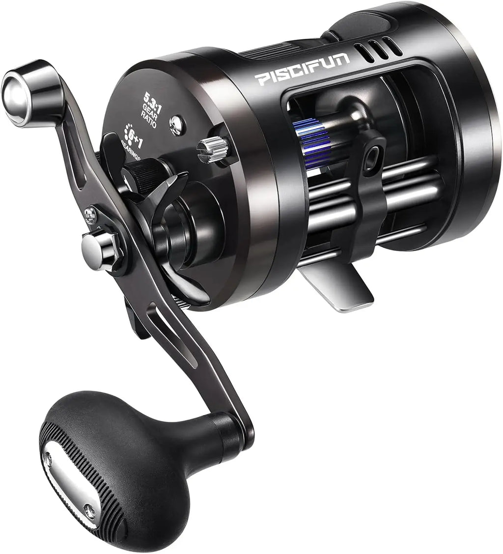 Baitcasting Fishing Reel, CNC Machined Body Round With 25LB Max Drag, Waterproof