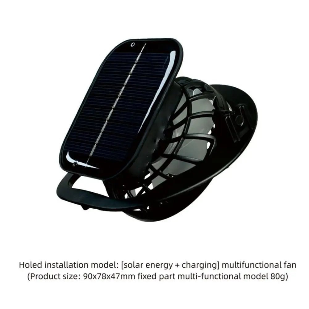 Outdoor Camping Fishing Hiking Sunscreen Fisherman Hat Solar Fan Cap Portable Solar Charging Cap with Fan Suitable