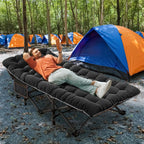 2PK XXL Camping Cot for Adults 900LBS  Oversized Folding Bed with Mattress Pad, Heavy Duty 1200D Oxford, Customized