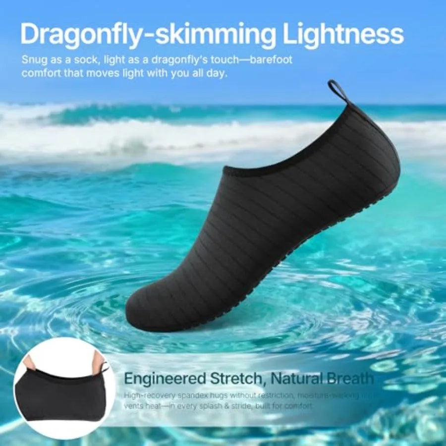 Water Shoes for Women Men for Swim Pool Beach Camping Cruise Vacation Quick-Dry Aqua Socks Barefoot Yoga Travel Accessor