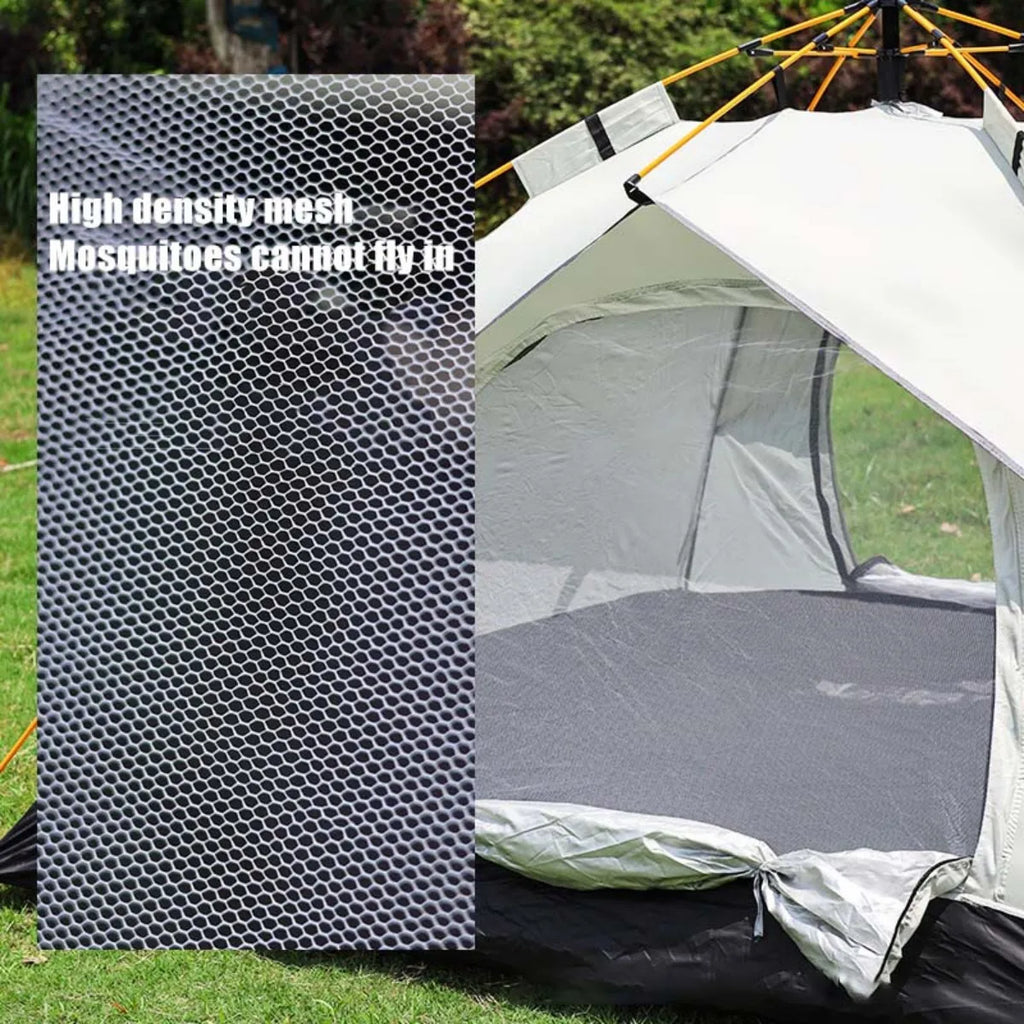 Small Silver Compact Auto-Tent - Quick 60-Second Setup Sunshade for 3-4 People, All-Weather & Portable