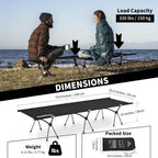 Folding Camping Cot Height Adjustable Ultralight Backpacking Cot Portable Outdoor Travel Camping Bed Tent Bed