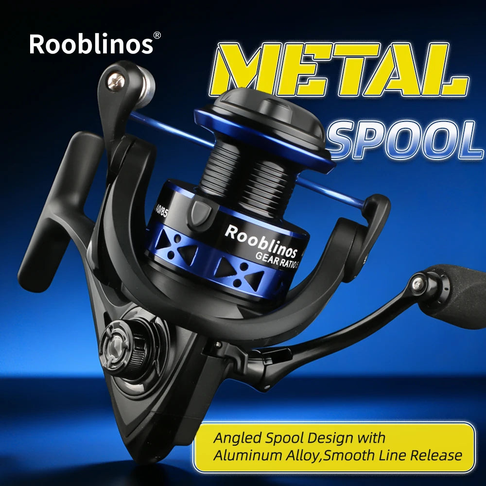 CASTING Spinning Reel Metal Spool 5.2:1 Gear Ratio 12BB Saltwater Freshwater Fishing Reel