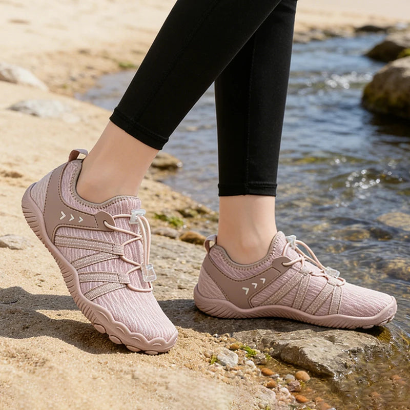 Women Water Shoes Five Fingers Barefoot Summer Upstream Wading Aqua Shoes Quick Dry Swimming Sneakers Lightweight Walking