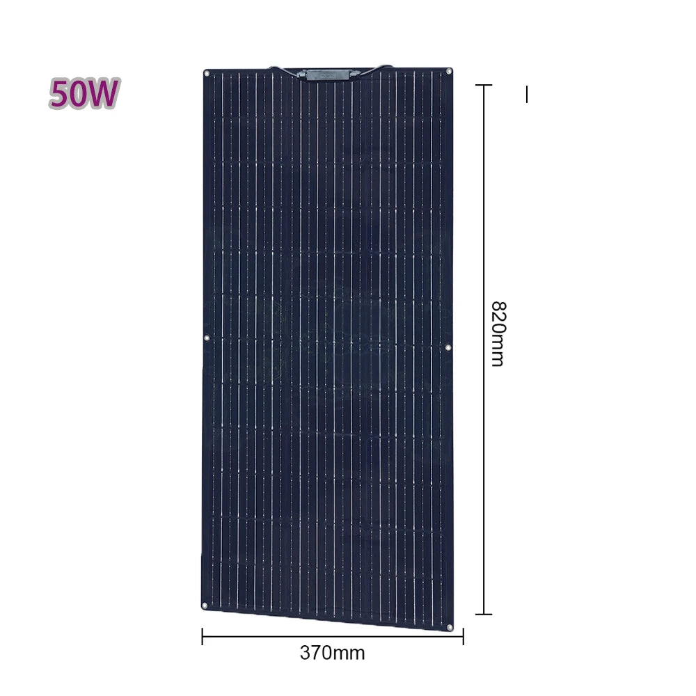 12V 50W, 19.8V 100W Flexible Photovoltaic Solar Panels, Battery Charger For Car, Boat, Camper, Campsite