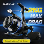 CASTING Spinning Reel Metal Spool 5.2:1 Gear Ratio 12BB Saltwater Freshwater Fishing Reel