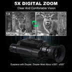 Helmet Night Vision Monocular Long-Distance Infrared 5X Zoom 1080P Digital Hunting Night Vision Goggles Telescope